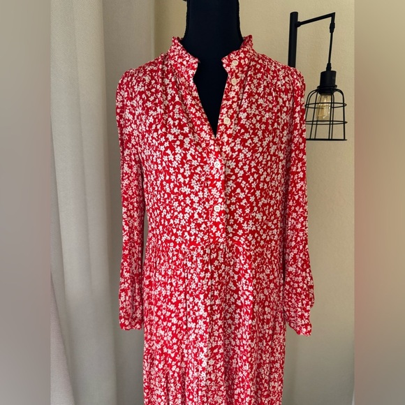 J. Crew Floral Classic Shirt Dress in Tossed Boutique Flowy Minimalist Print - Picture 2 of 6